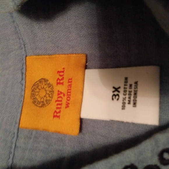 🌴 Ruby Rd. Blue Tunic 3X - Picture 4 of 8